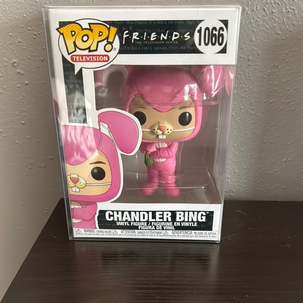 Funko Pop Friends Chandler Bing Pink Bunny Vinyl Figure